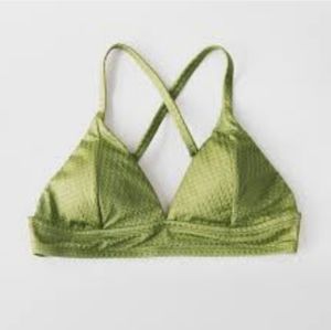 Cupshe Green V-Neck Triangle Swim Top